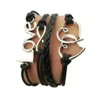 Vintage Multilayer Multicolor Woven Leather Alloy Bracelet